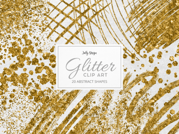Download Shiny Golden Glitter Abstract Clip Art - Premium Bundle