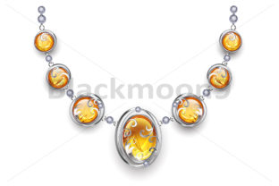 Download Silver Necklace with Amber - Premium Resources