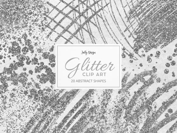 Download Shiny Silver Glitter Abstract Clip Art - Premium Bundle